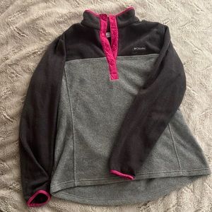 Columbia Women’s Pink and Grey Fleece Pullover